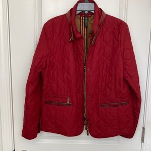 Ralph Lauren quilted jacket with leather accents.